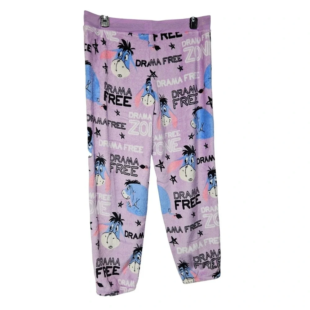 Disney Eeyore Purple Drama Free Fleece Leisure Pajama Pants XL Cozy Lounge Sleep - Picture 3 of 14
